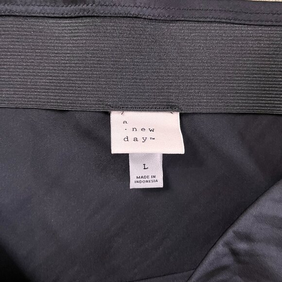 🖤 A New Day Black Satin Midi Skirt (Size L) 🖤 - Picture 1 of 4